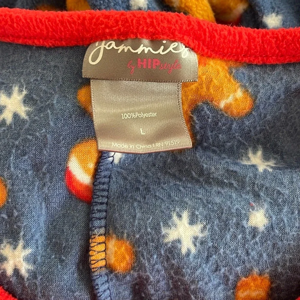 Jammies‎ by Hip Style Gingerbread Holiday Christmas Onesie Pajamas L